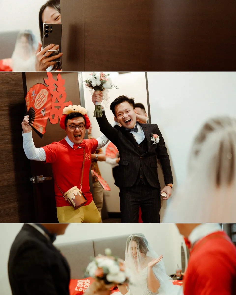 Zi Hao & Fang Yin quiet couple portrait on wedding day, family memory frame 11, by Famous Bridal Kuantan